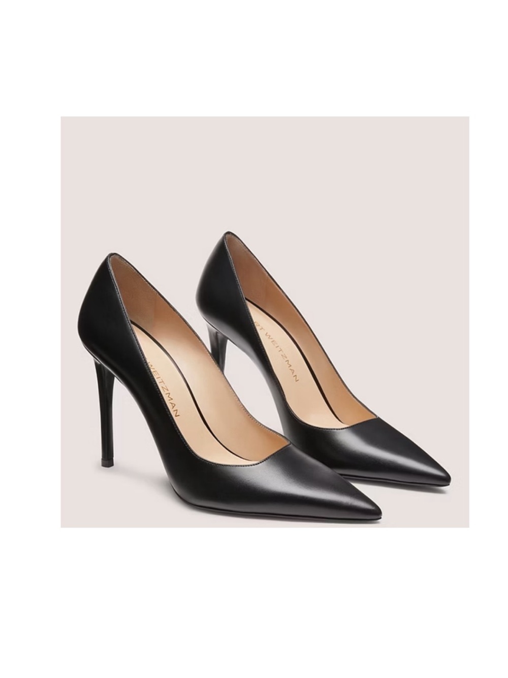 Stuart Weitzman Anny Pointed-Toe Slip-On
Pumps black  75 women size 5 New